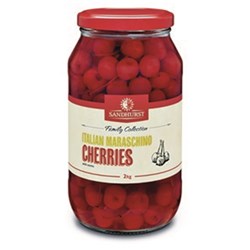 Cherry Maraschino 1.8kg Red Stem On