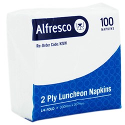 Napkins Luncheon White 2 Ply 2000/ctn
