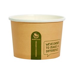 Soup Bowl Kraft PLA 8oz 500/ctn Heavyboard 