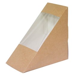 Sandwich Wedge Kraft Window Large 500/ctn