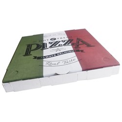 Pizza Box 15in White Printed 50/ctn