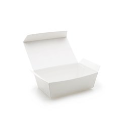 Chip Box 15x11in White Plain 50/ctn