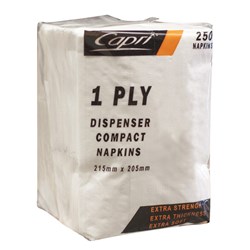 Napkins Dispenser White 1 Ply Compact D Fold 5000/ctn