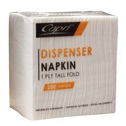 Napkins for Dispenser White 1 Ply Tall E Fold 5000/ctn