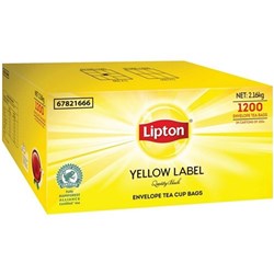 Tea Bags Yellow Label QB Envelope 1200/ctn