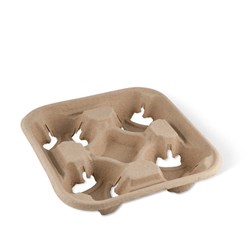 Tray Drink 4 Cup Pulp Fibre  300/ctn