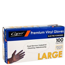 Gloves Large Blue 100/pkt Powdered