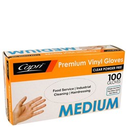 Gloves Medium Clear 100/pkt Powder Free