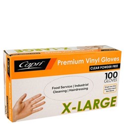 Gloves Extra Large Clear 100/pkt Powder Free