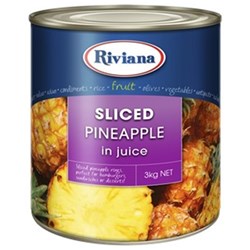 Pineapple Sliced 3kg  In Natural Juice