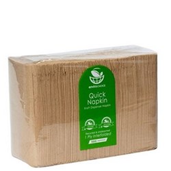Napkins Quick Dispenser Kraft 1 Ply Interfold 6000/ctn