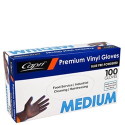 Gloves Medium Blue 100/pkt Powdered