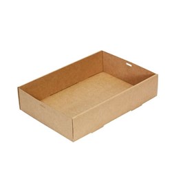 Catering Tray Kraft Size 2 100/ctn (359x252x80mm)