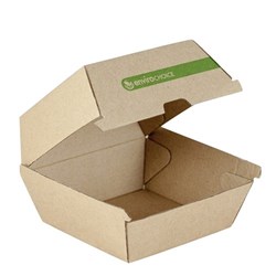 Burger Box Supa Flute Kraft (250) 130x125x85mm