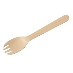 Wooden Spork Cutlery 160mm 1000/ctn