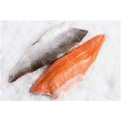 Fresh Atlantic Salmon Fillets Skin On J Cut 
