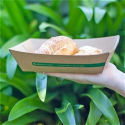 Tray Food PLA Kraft No. 4 500/ctn