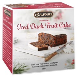 Iced Dark Fruit Cake 800g 