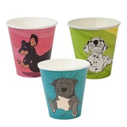 Cup Coffee 8oz Single Wall Gallery  1000/ctn Dog Design