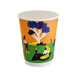 Cup Coffee 12oz Double Wall Vision  500/ctn Art Series