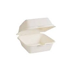 Clam Burger Box Natural Fibre 6"x 6" 500/ctn