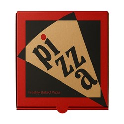 Pizza Box 10in Brown Printed 50/ctn