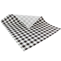 Greaseproof Paper Black Check 500's 32cmx20cm