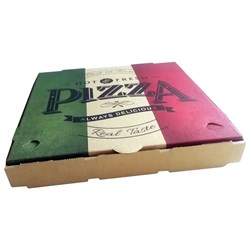 Pizza Box 11in Brown Printed 50/ctn