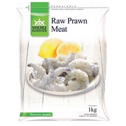 Prawn Flesh 26/30 Raw 1kg Vannamei