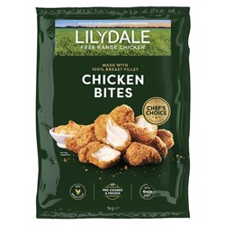 Chicken Bites Crumbed Free Range 1kg 29-59gm