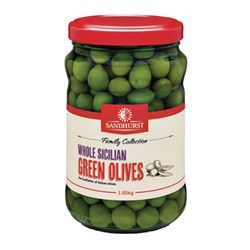 Olives Green Whole Sicilian 1.65kg 