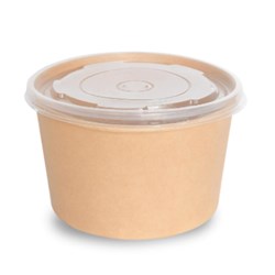 Lid to Suit Round Bamboo Container 12-24oz 500/ctn