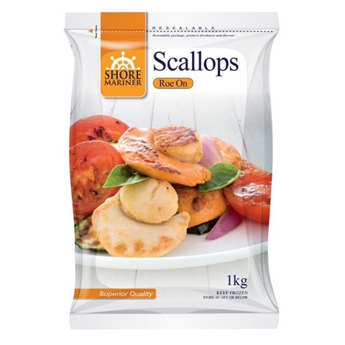 Scallops Roe-On 20/30 1kg 