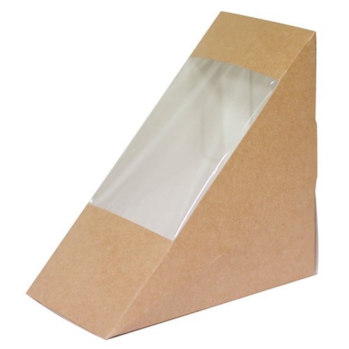 Sandwich Wedge Kraft Window Large 500/ctn