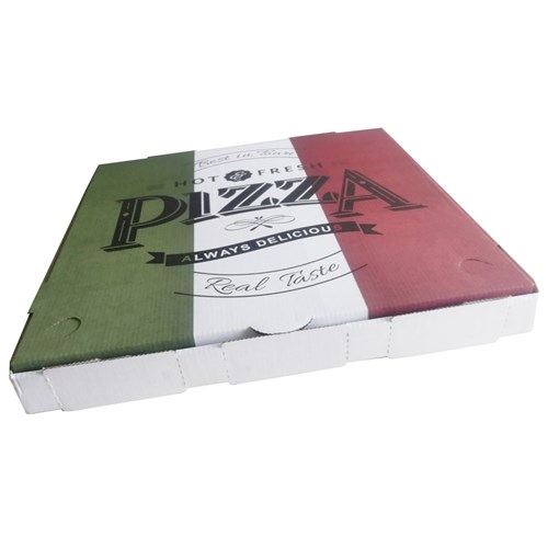 Pizza Box 13in White Printed 50/ctn