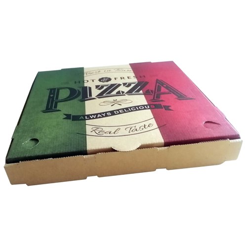 Pizza Box 15in Brown Printed 50/ctn