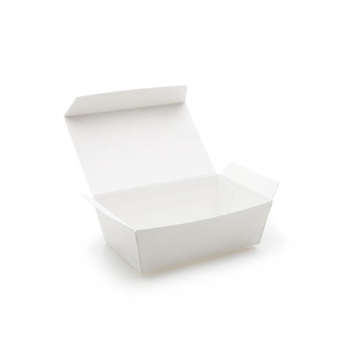 Chip Box 15x11in White Plain 50/ctn