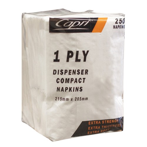 Napkins Dispenser White 1 Ply Compact D Fold 5000/ctn
