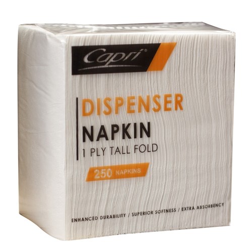 Napkins for Dispenser White 1 Ply Tall E Fold 5000/ctn