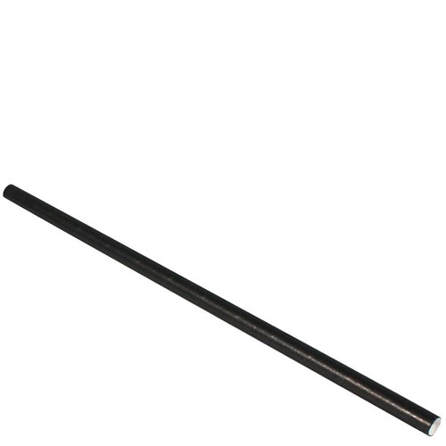 Straws Paper Jumbo Black 235mm 2500/ctn
