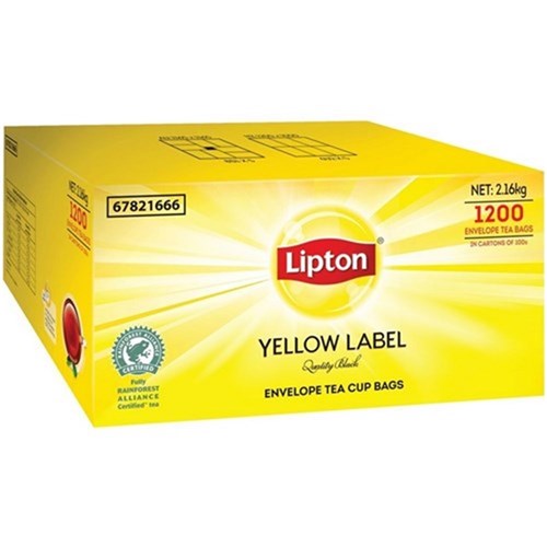 Tea Bags Yellow Label QB Envelope 1200/ctn