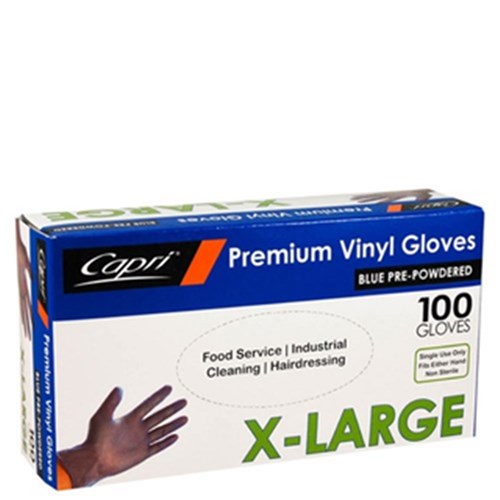 Gloves Extra Large Blue 100/pkt Powdered