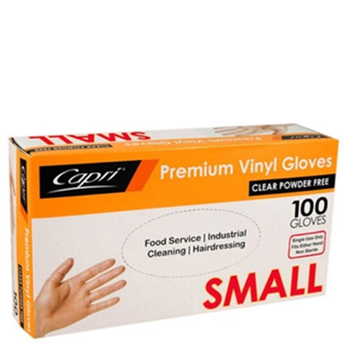 Gloves Small Clear 100/pkt Powder Free