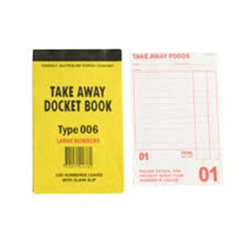 Docket Books Takeaway Type 006 Pkts 10