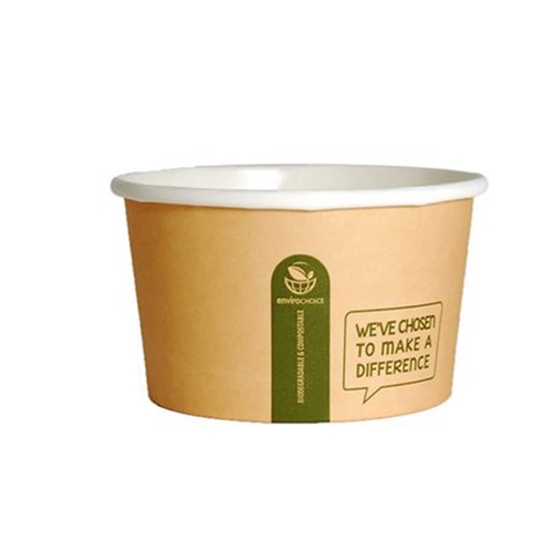Soup Bowl Kraft PLA 12oz 500/ctn Heavyboard