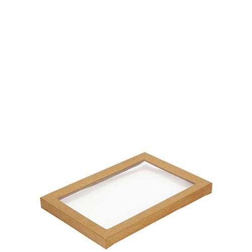 Lids W/Window For Catering Tray Kraft Size 2 100/ctn (363x255x30mm)