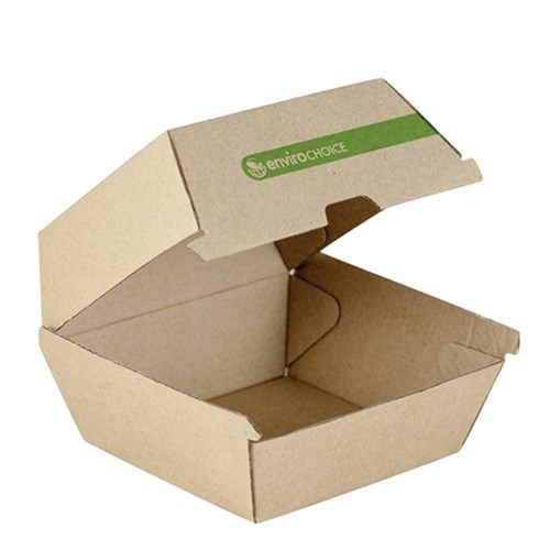 Burger Box Supa Flute Kraft (250) 130x125x85mm