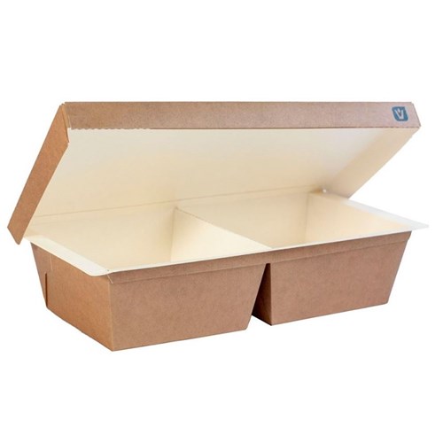 Container Dual Compartment 1000ml 165/ctn     240x115x53mm