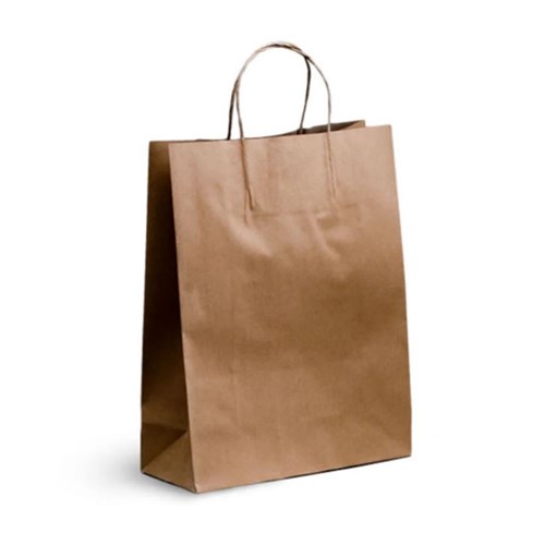 Bag Paper Brown Handle 250/ctn 260x110x350mm