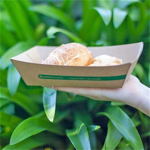 Tray Food PLA Kraft No. 4 500/ctn